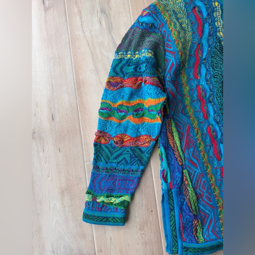 Vintage COOGI Australia 3D Knit Mercerised Cotton Sweater Size XL - Picture 7 of 10
